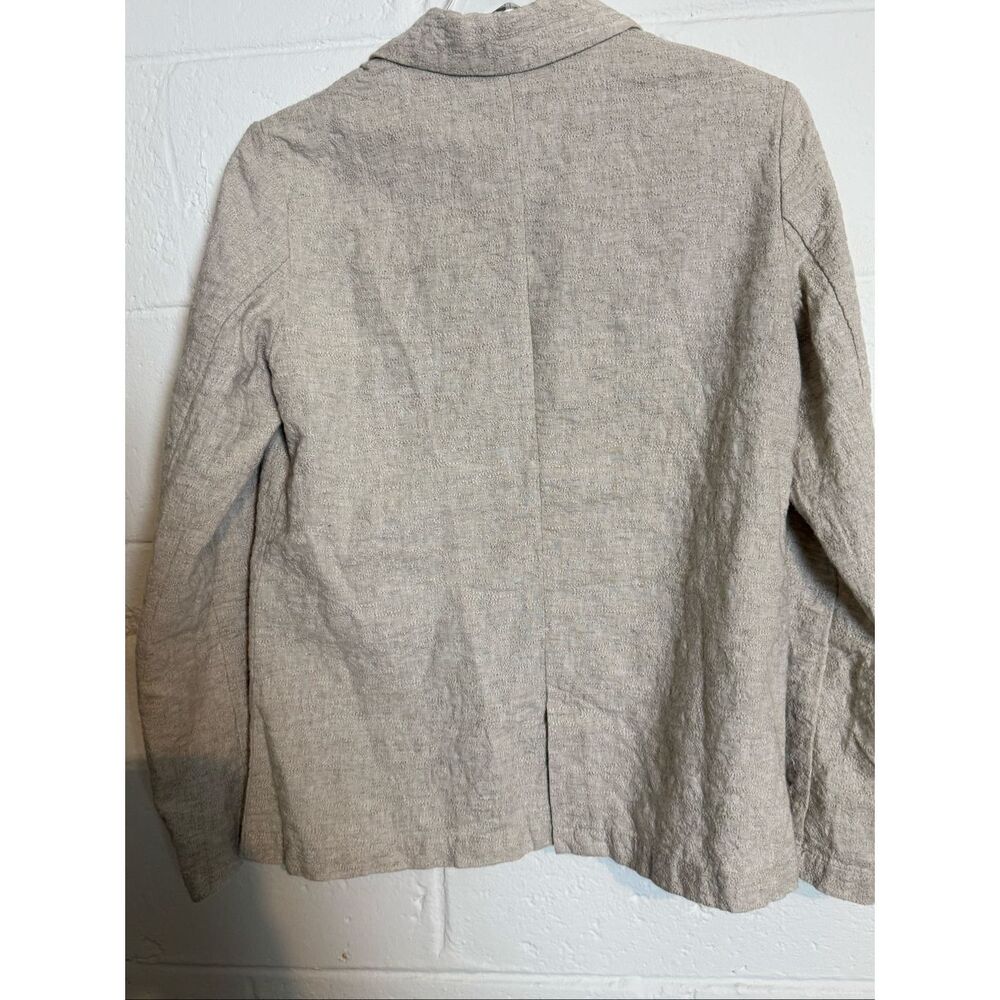 Sundance Beige Linen Cotton Embroidered Blazer Jacket Size M Cottagecore Coastal - Picture 8 of 8